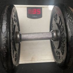 35 Lb Pairs Adjustable dumbbell. 70 Lb Total 