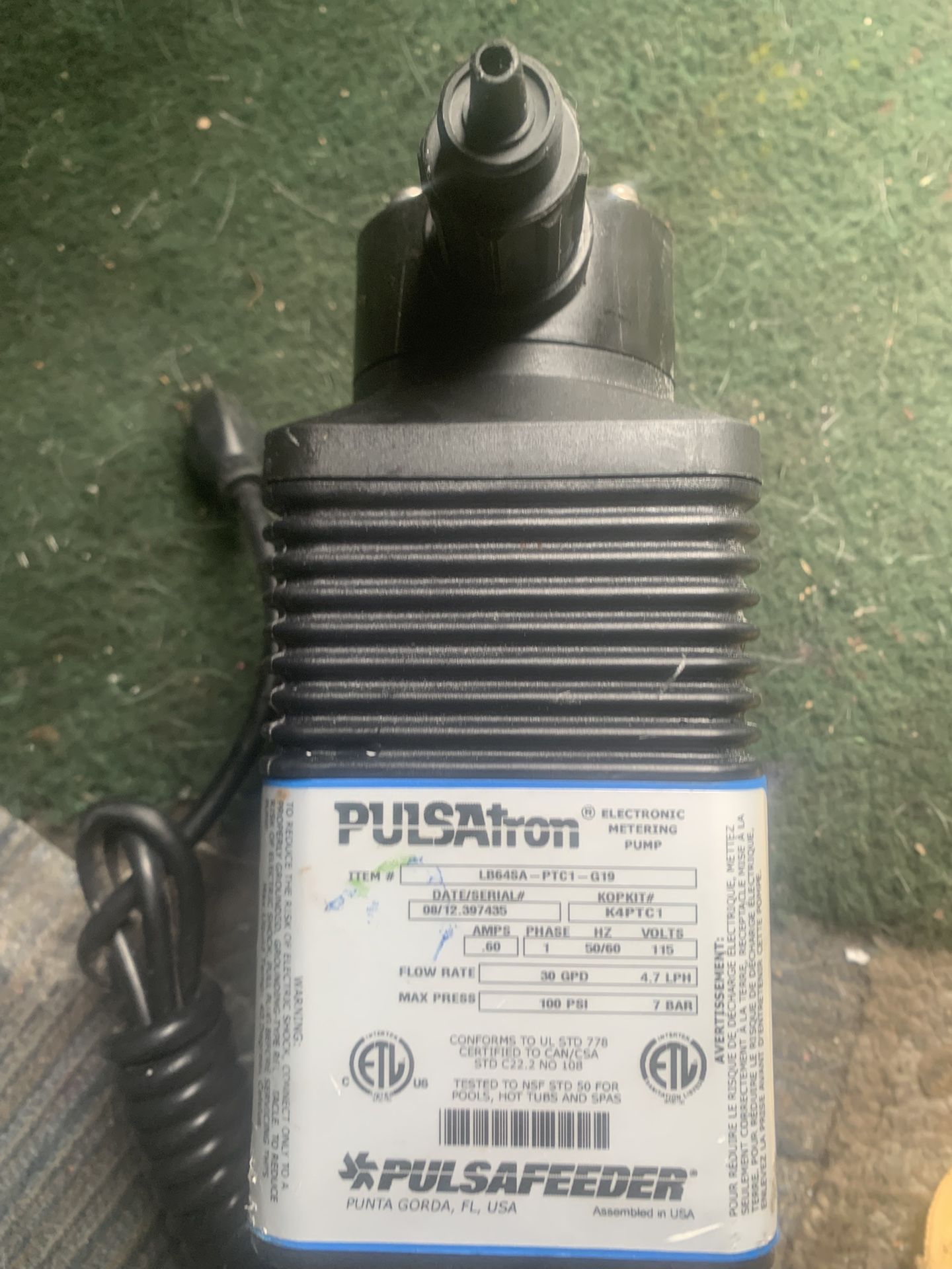 Pulsatron electric metering pump