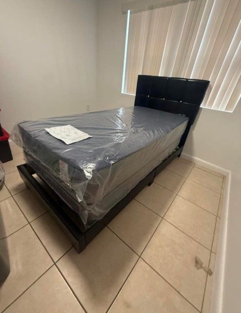 New TWIN SIZE Bed Frame With MATTRESS NEW BEDROOM FURNITURE SET Free Boxspring Cama Unipersonal Twin Bed Cama Individual