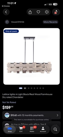 Farmhouse Lattice Light Fixture Black/Wood