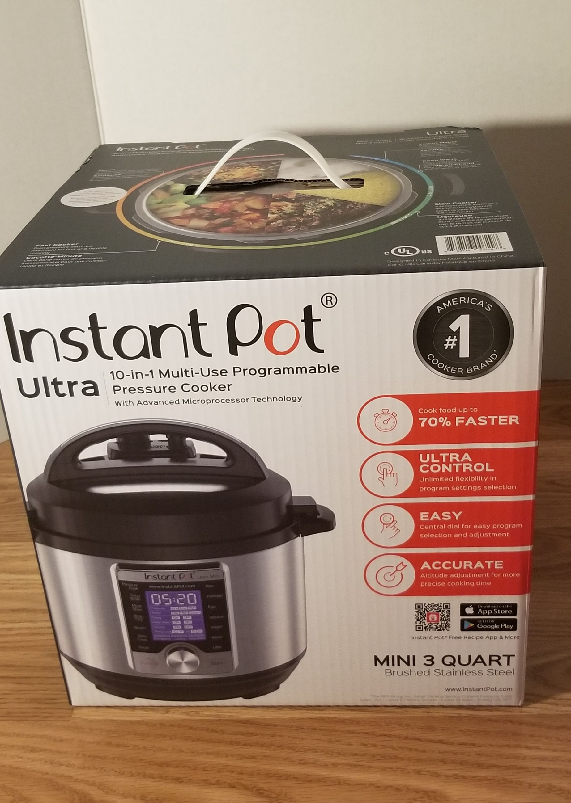 New lnstant pot ultra 3qt - 10 in 1 multi use w/ warranty