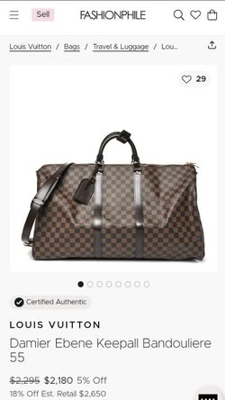 LOUIS VUITTON Damier Ebene Keepall