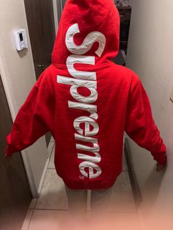 red supreme hoodie