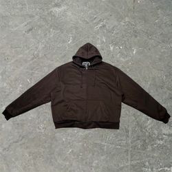 Y2K Pre-loved Men's Sportswear Soft Sherpa Lined Fleece Zip Up Hoodie Jacket