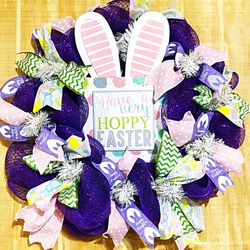 Purple “Hoppy Easter Wreath