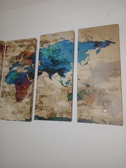 Beautiful Map Walk Art Cavas