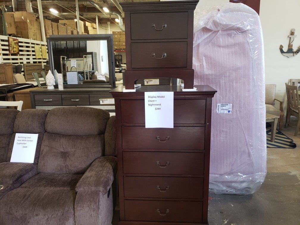 New 2pc set chest and nightstand tax included