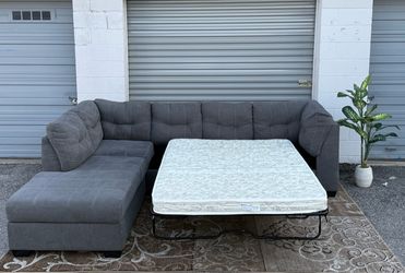 🔥 Modern L-Shaped Sectional Sofa Bed w/ Chaise – FREE Delivery 🚚