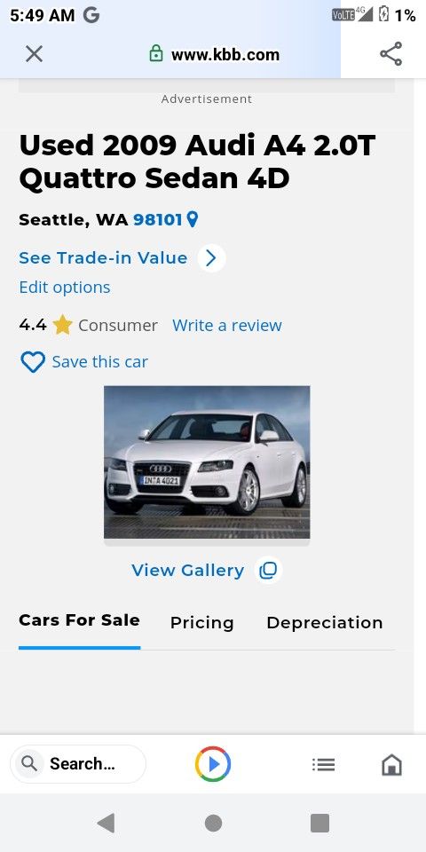Audi A4 Quattro 2009