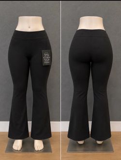 Tuckernuck Black Compression Knit Ashford High Rise Kick Flare Pants Large NWT