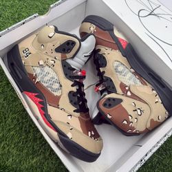 RARE New Jordan 5 X Supreme Camo Size 11.5