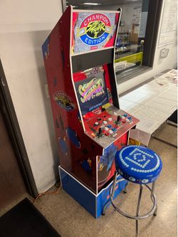 Arcade1up Street Fighter II Big Blue x CLOT Edition with Stool