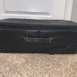 Vintage Coach Carry‑On Roller Suitcase with Character— Well‑Traveled Outside, Pristine (Like-New) Inside • Designer Luggage • Authentic 