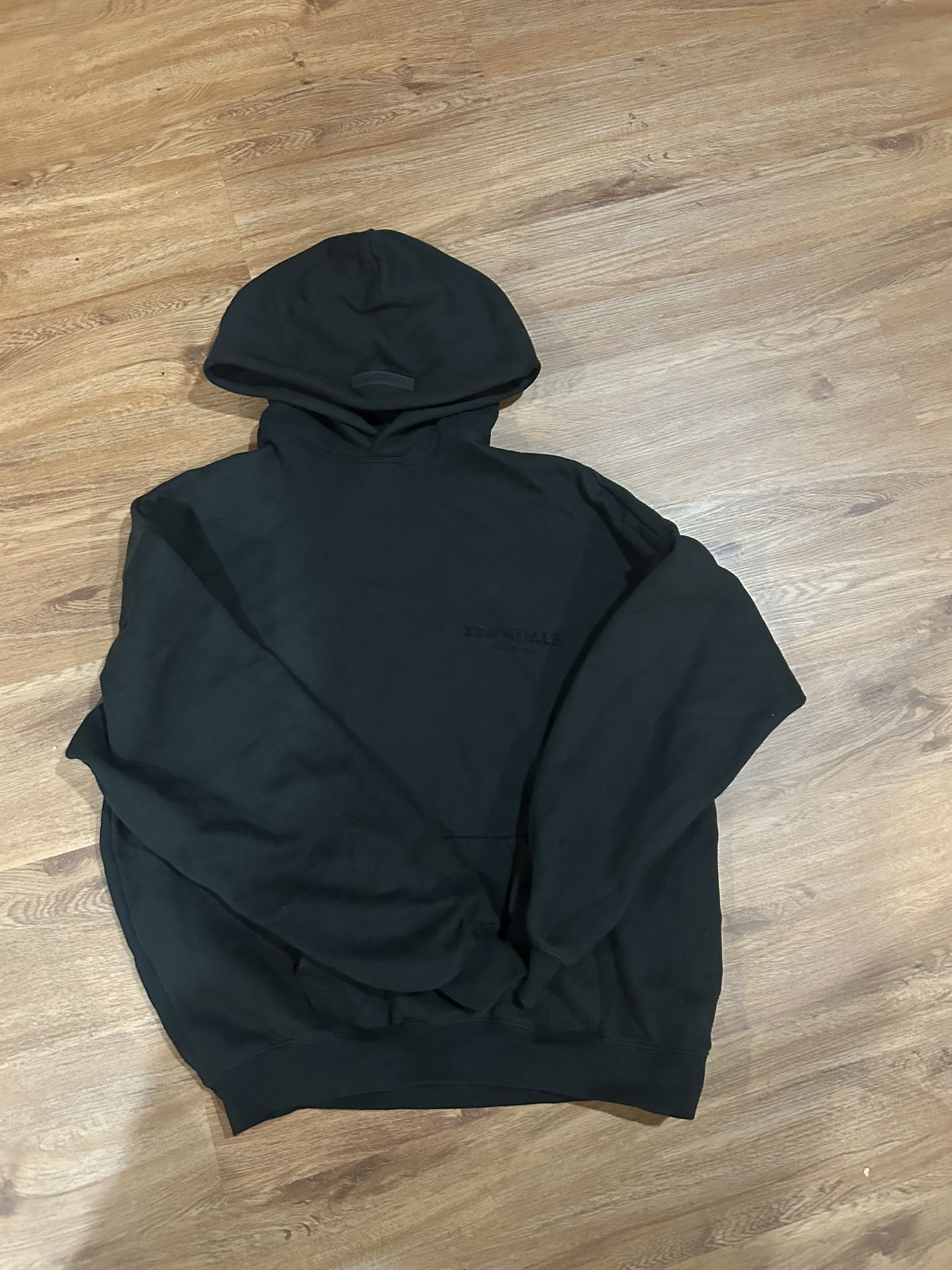 Black Essentials Fear Of God Pullover Hoodie