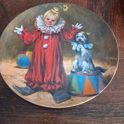 1982 "Tommy the Clown" collector plate by artist John McClelland