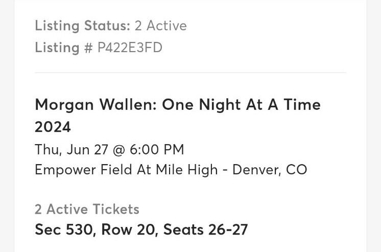 Morgan Wallen Tickets In Denver