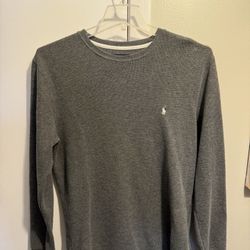 Men’s Grey Ralph Lauren Polo Long-Sleeves Shirt