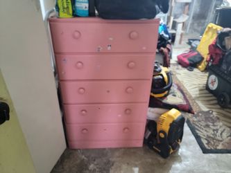 Pink Wooden Dresser 
