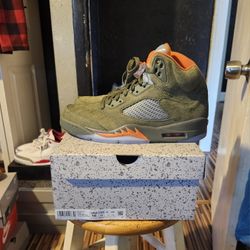 Jordan 5 Army Olive Brand New Size 10 $180