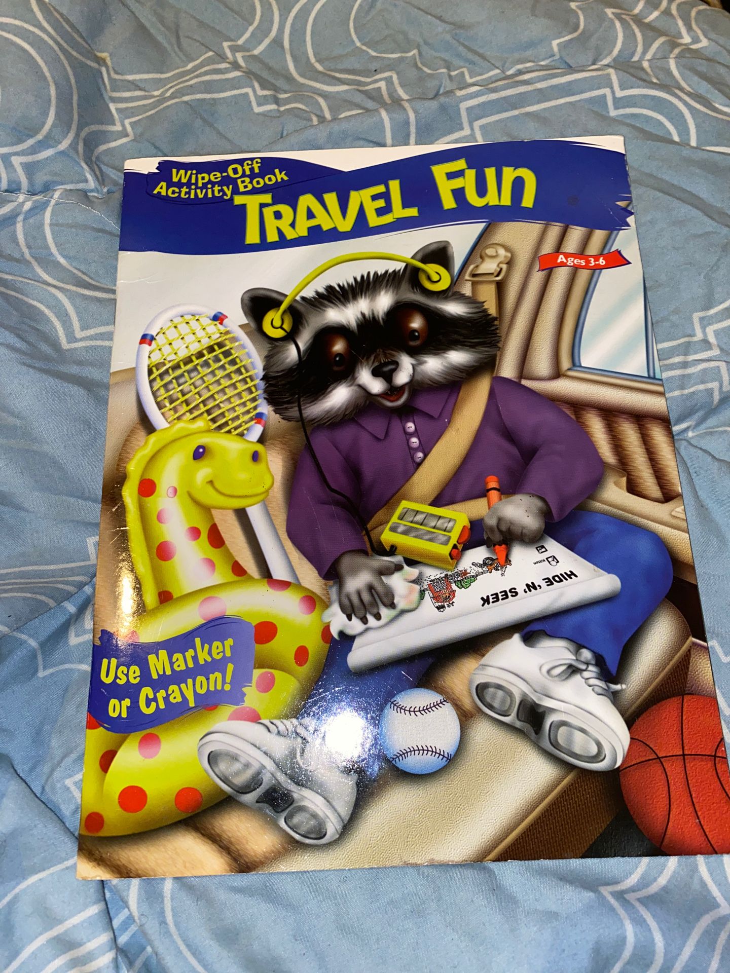 Travel fun wipe off activity book