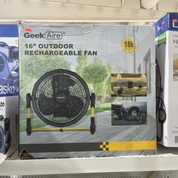 Geek Aire 16" OUTDOOR RECHARGEABLE FAN $79.99