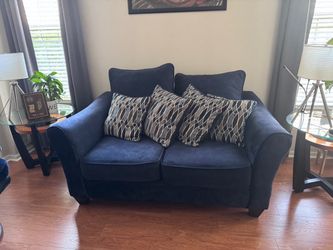 Blue sofas