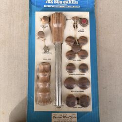 vw Vintage NOS Tiger Wood Trim Knobs