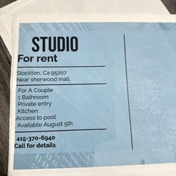 Estudio En Renta! Ya Disponible 