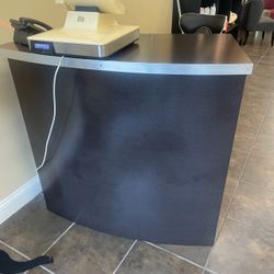 Reception Desk with Curved Front Panel