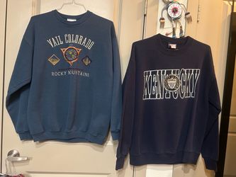 vintage 1990s University of Kentucky Crewneck and Vail Colorado Rocky Mountains Crewneck size L