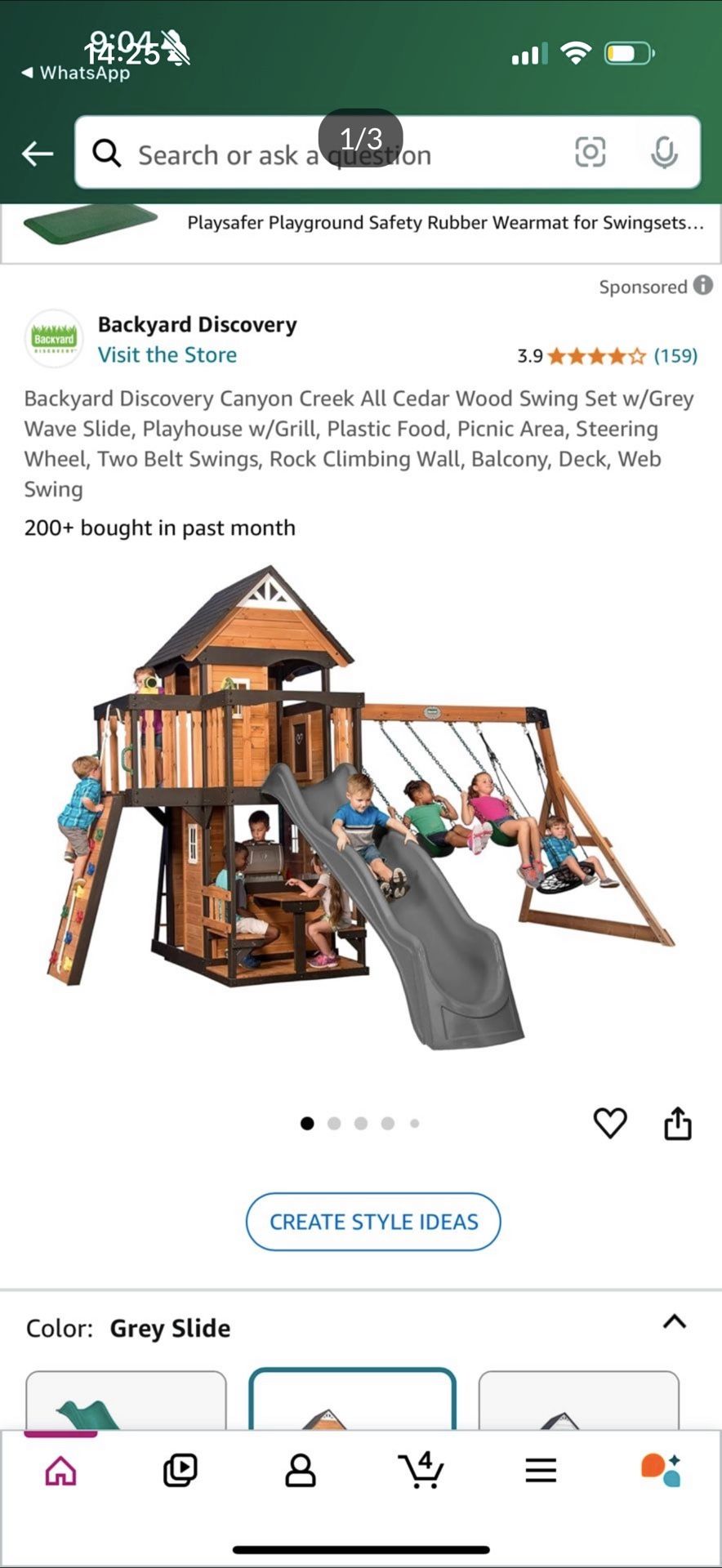 Wood Swing Set. New! In Box