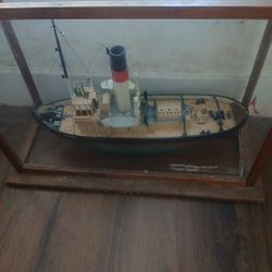 St Canute Model Ship And Display Case 50