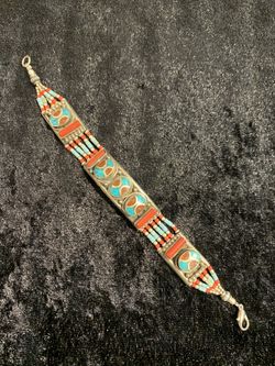 Handmade silver plated bracelet !! Great deal !! 18 cm length