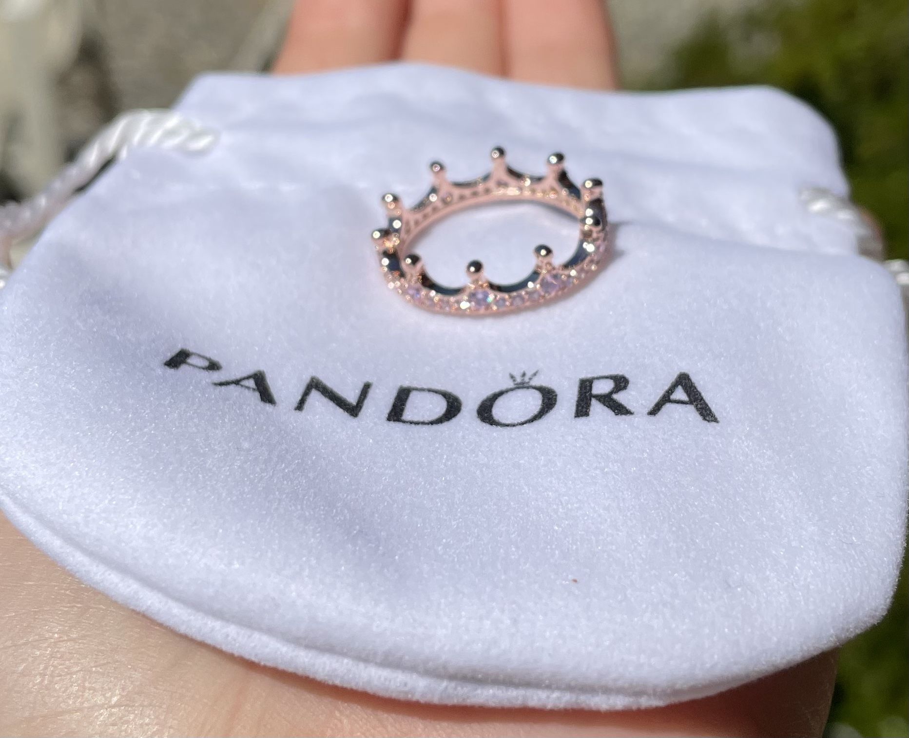 Rose Gold Pandora Crown Ring