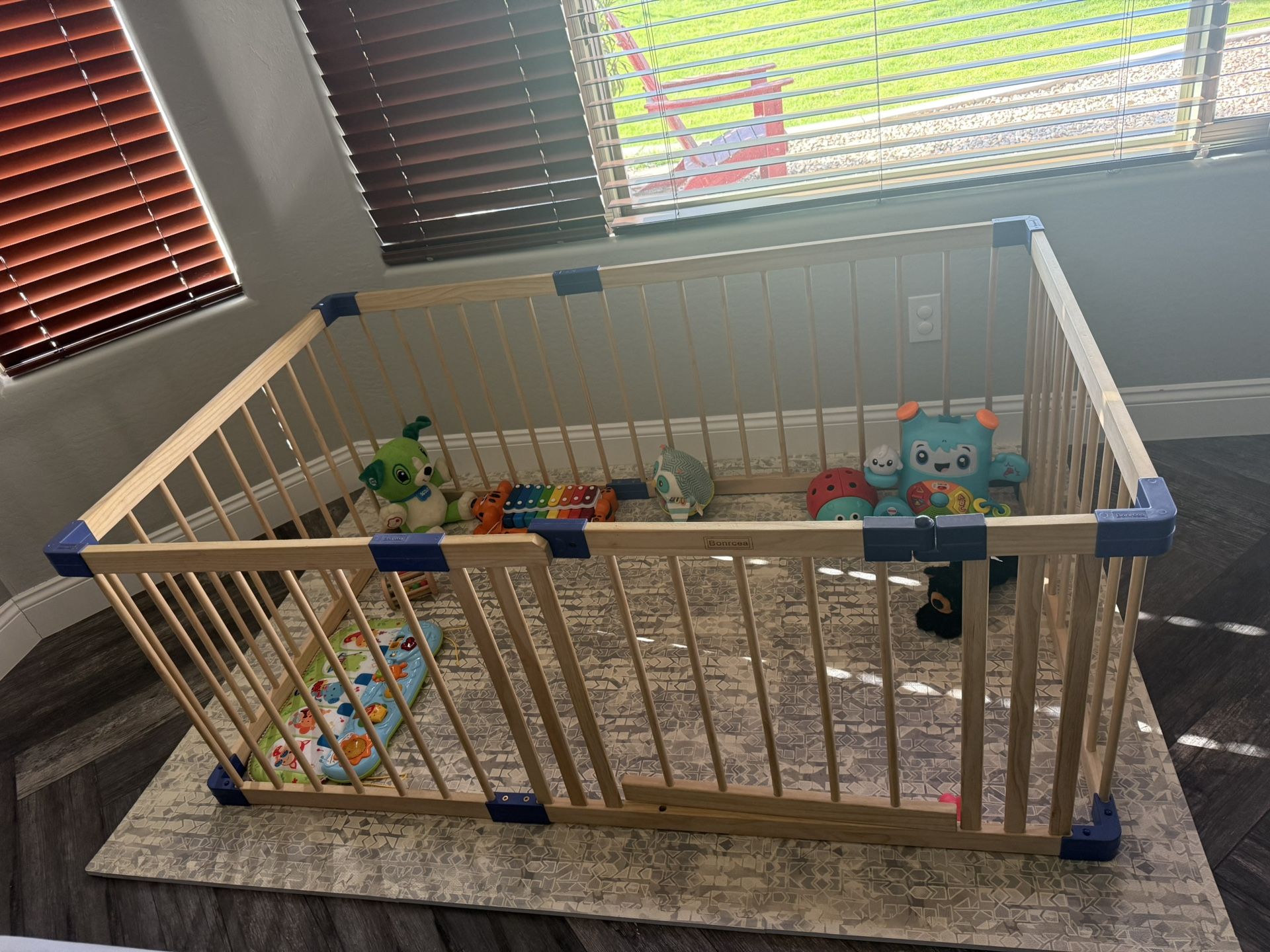Wooden Playpen Baby Fence (mat Not Included)