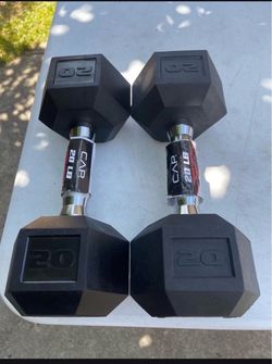 CAP Barbell, 20lb Rubber Hex Dumbbell, Single