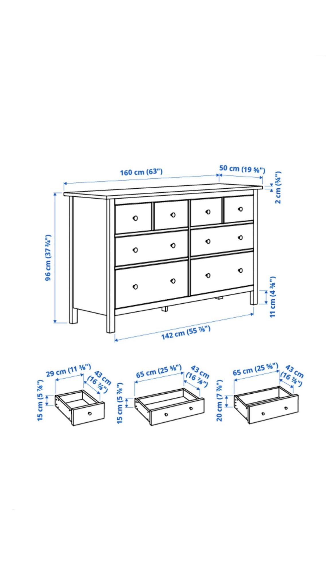 Ikea HEMNES 8 Drawer Dresser for Sale in Ontario CA OfferUp