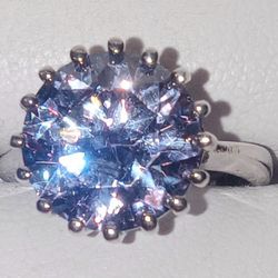 Sterling Silver  Moissanite Ring
