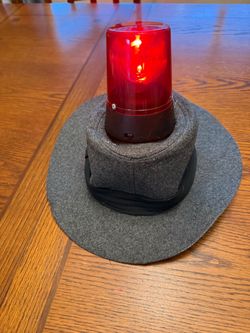 Hat with Flashing Light Inspector Gadget