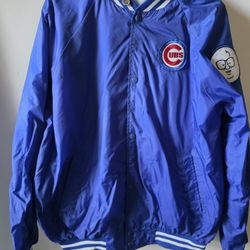 Vintage 80s Chicago Bears Satin Jacket - Harry Caray Patch - Mens Large