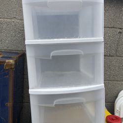 Plastic Three Drawer Storage 