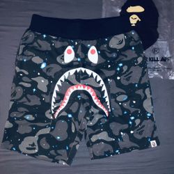 Bape Space Camo Shark Shorts Size L for Sale in Beverly Hills CA