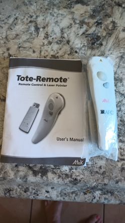 New Atek Tote-Remote, Control & Laser Pointer 