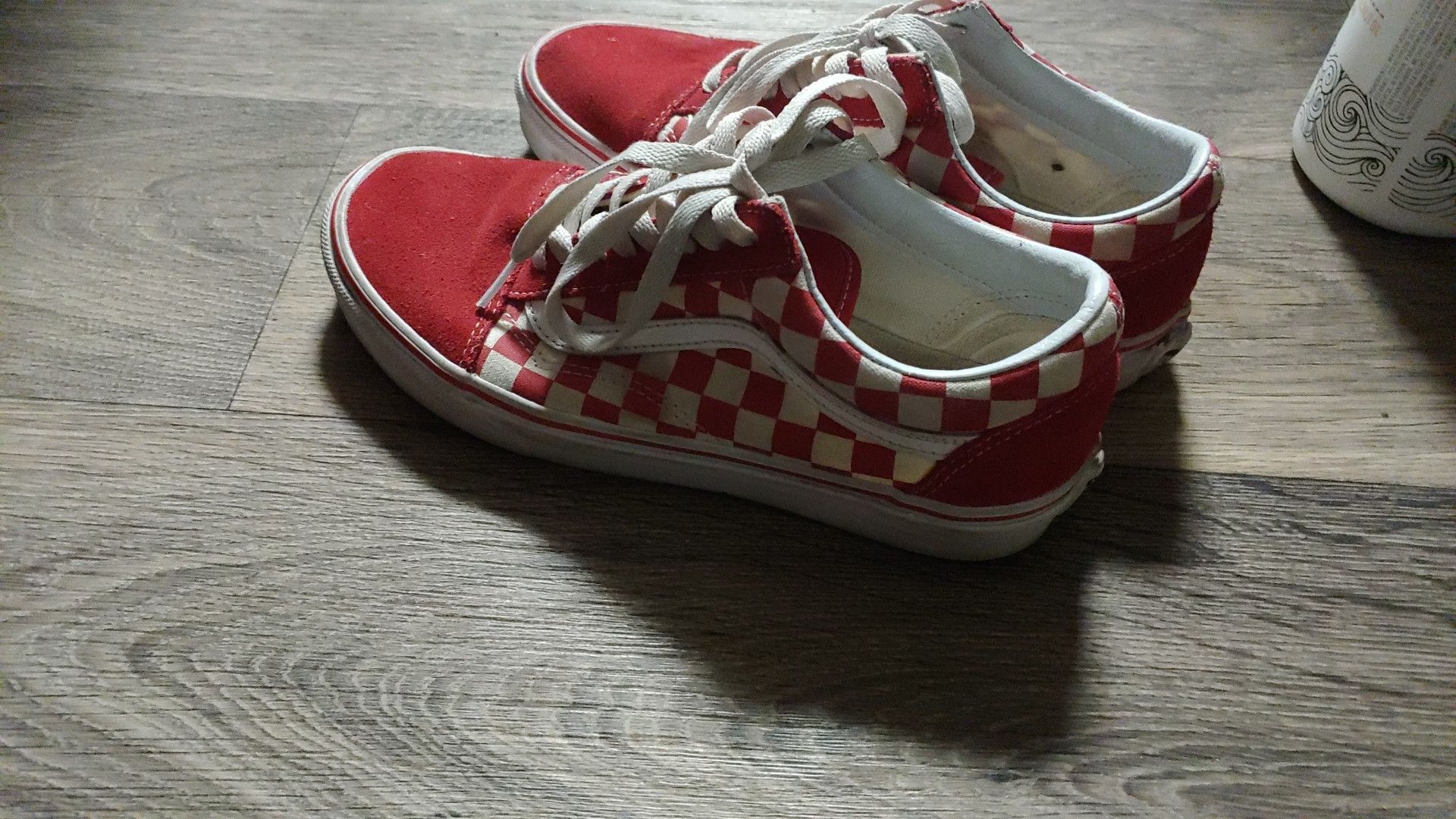 Red vans checkered