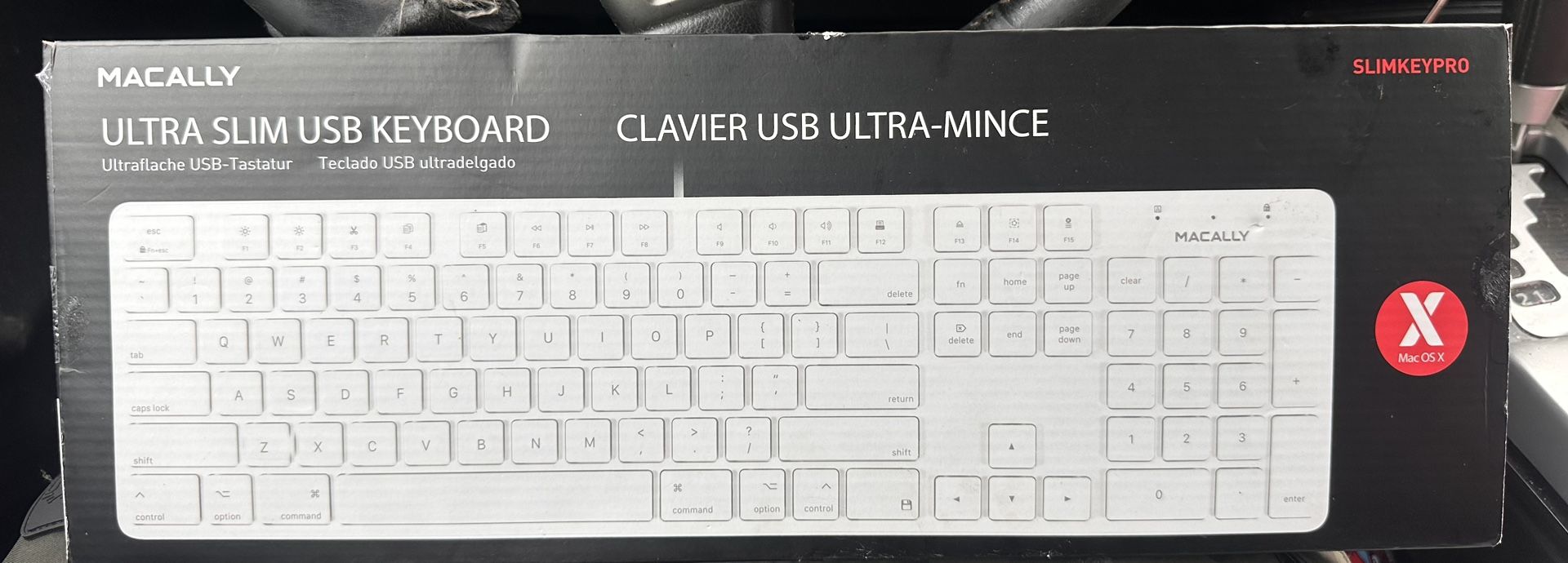 teclado Macally SlimKeyPro Ultra Slim Keyboard,