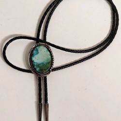 925 Sterling Silver Turquoise Bolo Tie by AMB
