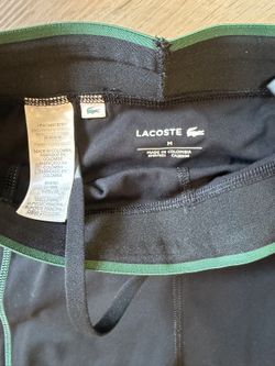 Lacoste Women's Yoga Pants Leggings Black Size M - Ankle Zip