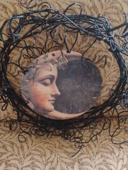 Celestial wreath wall decor moon