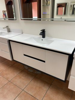 SALE ~ Modern Floating PVC Bathroom Vanity - 48 inches