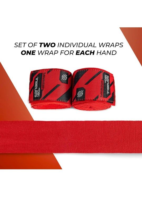 Sanabul Elastic 180 inch Boxing Hand Wraps for Boxing Gloves Muay Thai Kickboxing MMA Wraps for Men & Women